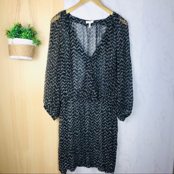 Joie Dresses & Skirts - Joie | sheer faux wrap dress